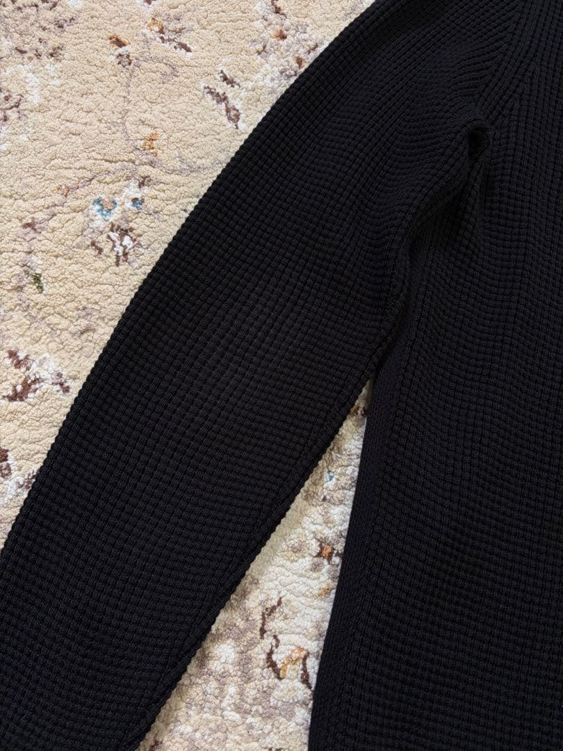 MONCLER トリコロール ワッフル サーマル コットン ニット セーター L