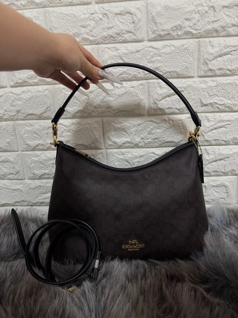 Coach ダークブラウン ハンドバッグ