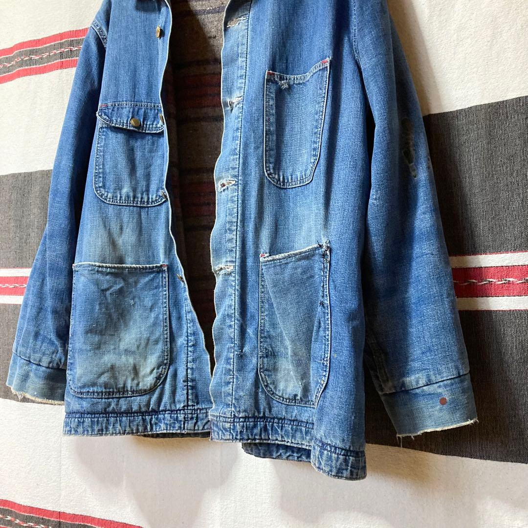 60s USA製 Sears ボロの美学カバーオールジャケット XLサイズ 希少