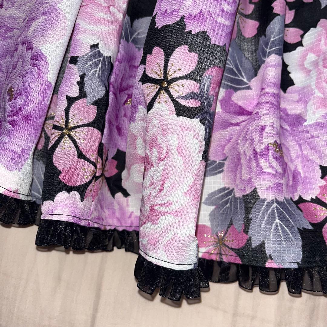 浴衣ドレス 姫ギャル 地雷 紫 黒 大人