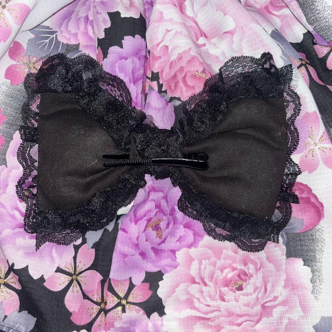 浴衣ドレス 姫ギャル 地雷 紫 黒 大人