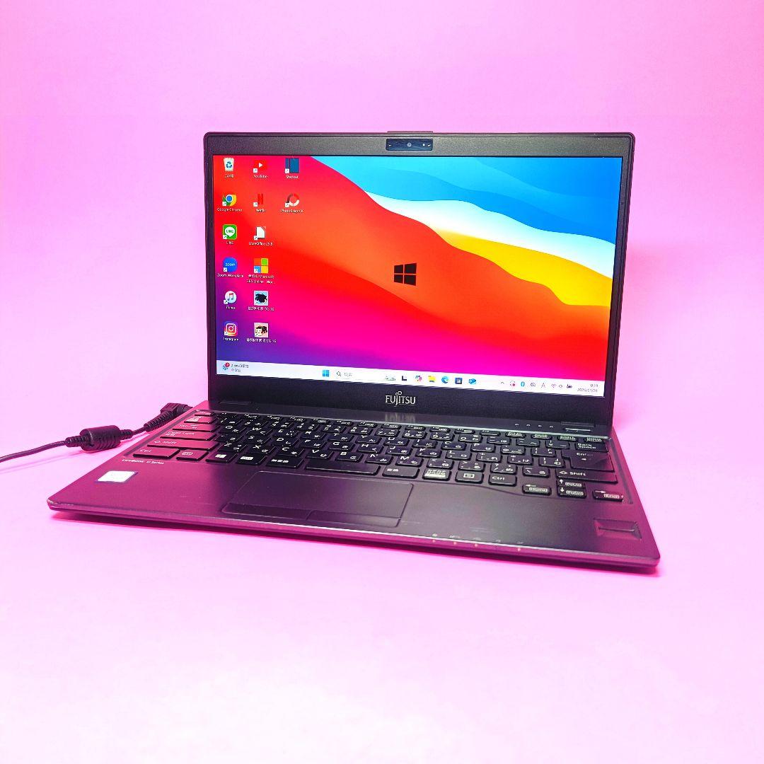 超軽量薄い❣️オフィス✨SSD128✨i5✨カメラ付黒ノートパソコン✨初期設定済