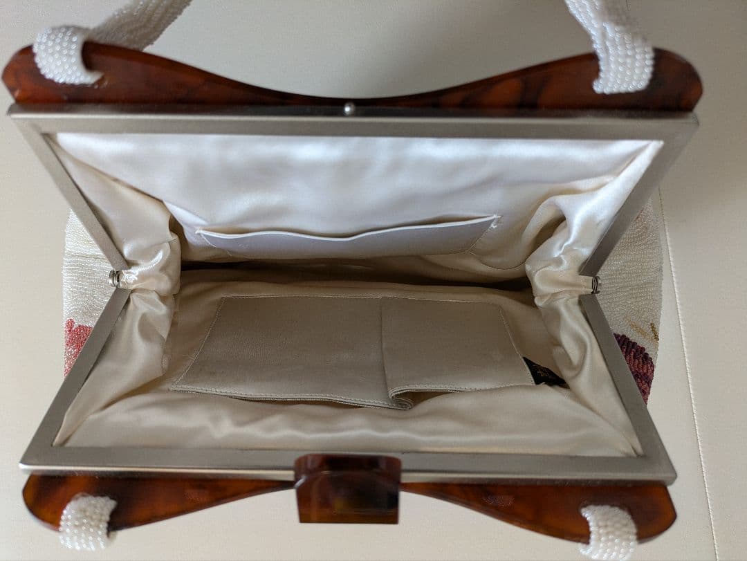 ビーズ刺繍バッグ　高楽　レトロ　和装