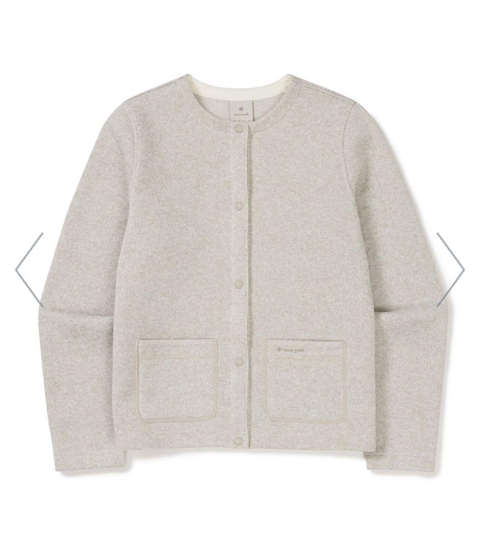  peakスノーピーク ニット　カーディガン　ライトベージュ　M