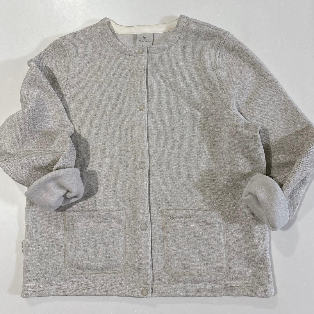  peakスノーピーク ニット　カーディガン　ライトベージュ　M