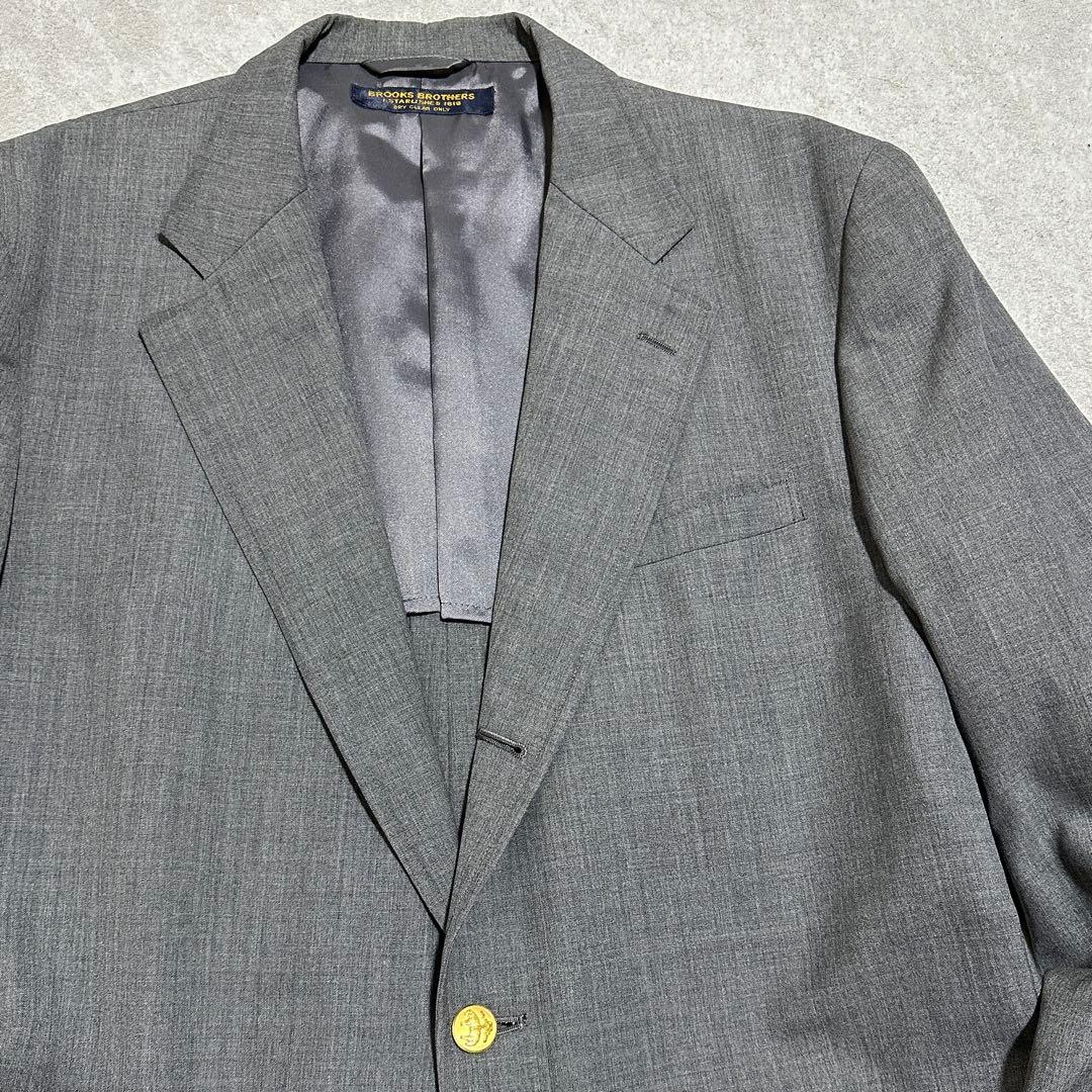 M〜L✨ブルックスブラザーズ　金ボタン　ブレザー　テーラードジャケット　グレー