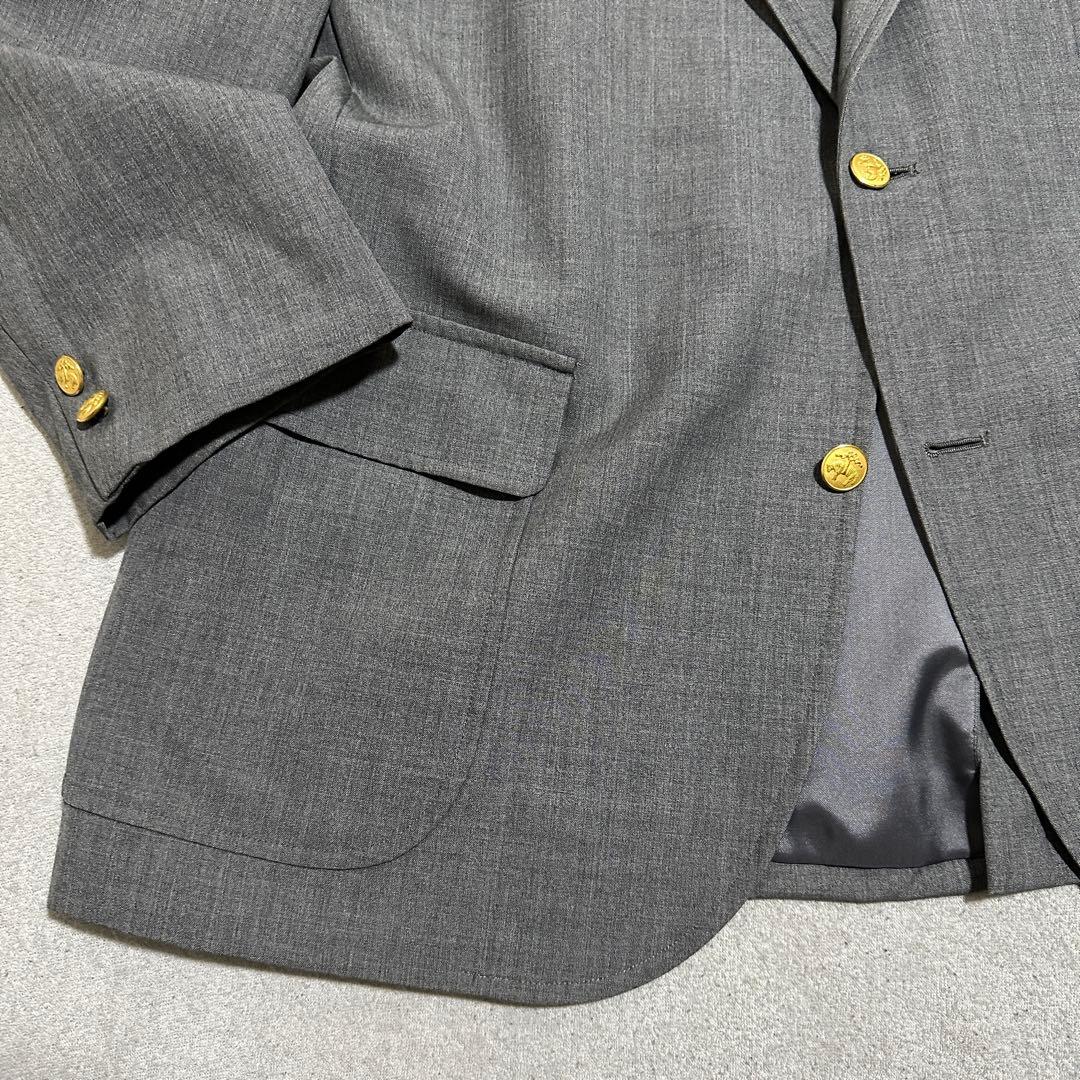 M〜L✨ブルックスブラザーズ　金ボタン　ブレザー　テーラードジャケット　グレー