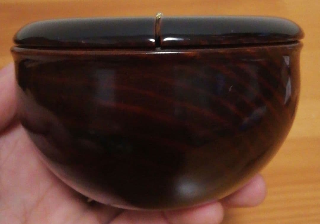 胡寿作　老松　茶入　棗　共箱　仕服付　共箱