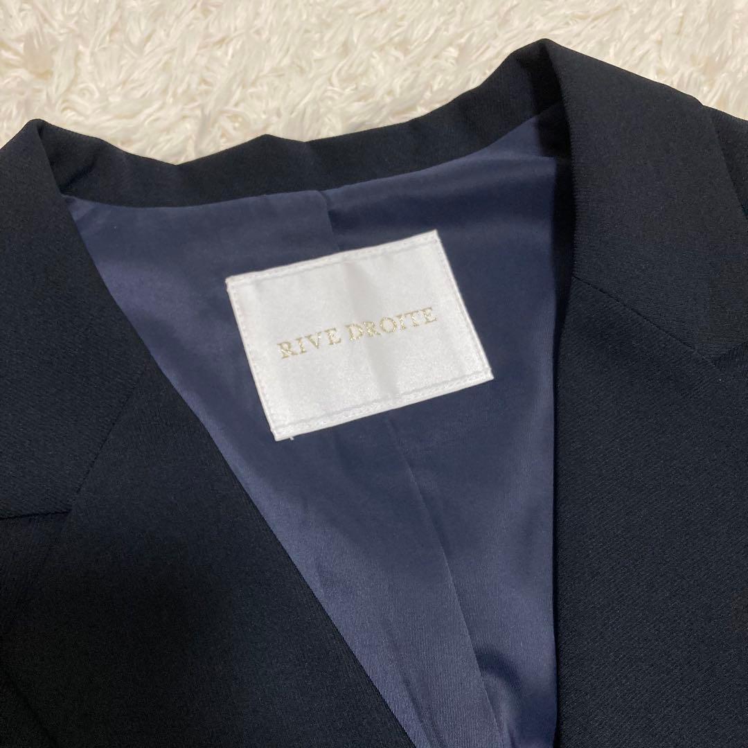リヴドロワ ストレッチツイルテーラードジャケット ネイビー