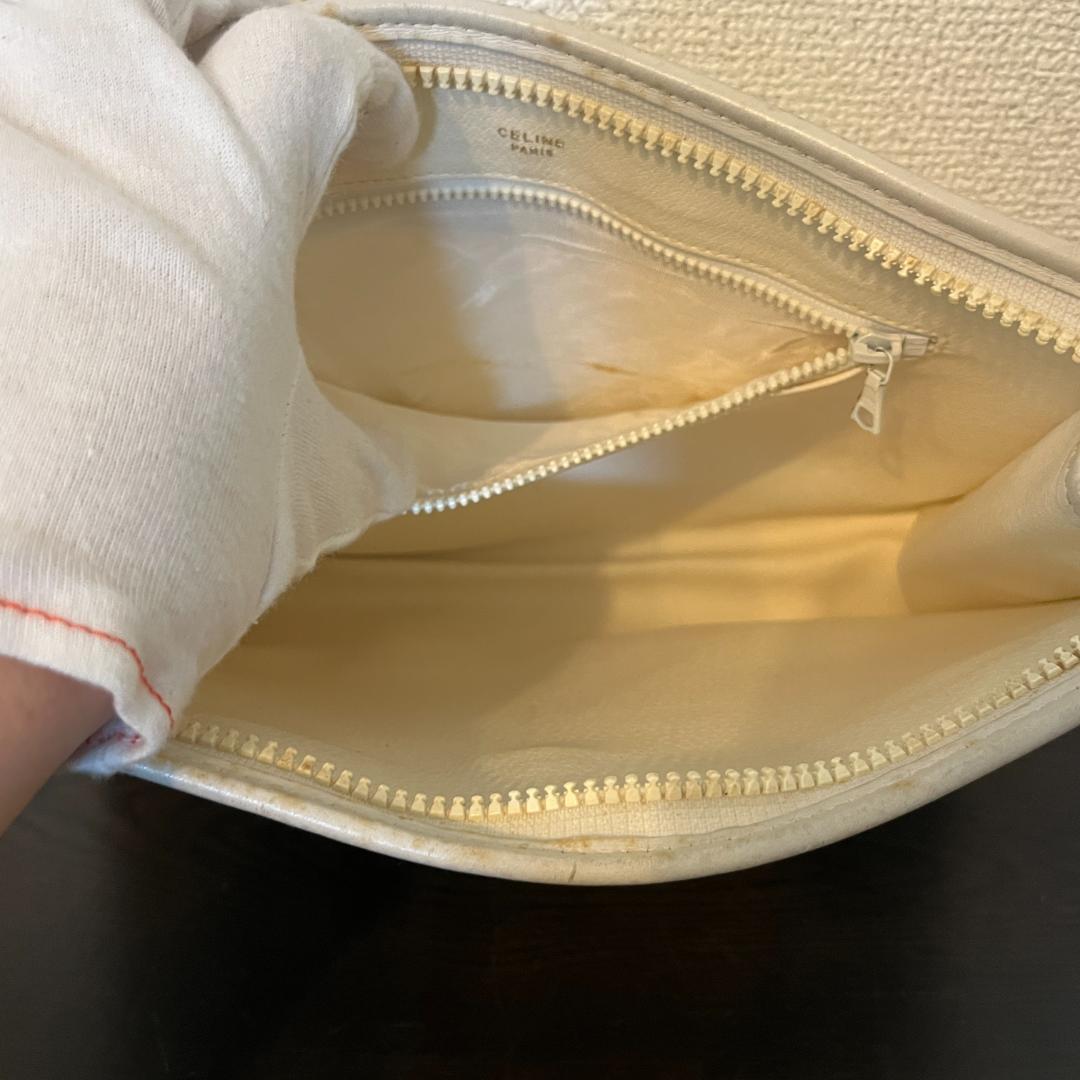 CELINE セリーヌ クラッチバッグ セカンドバッグ マカダム ホワイト 白