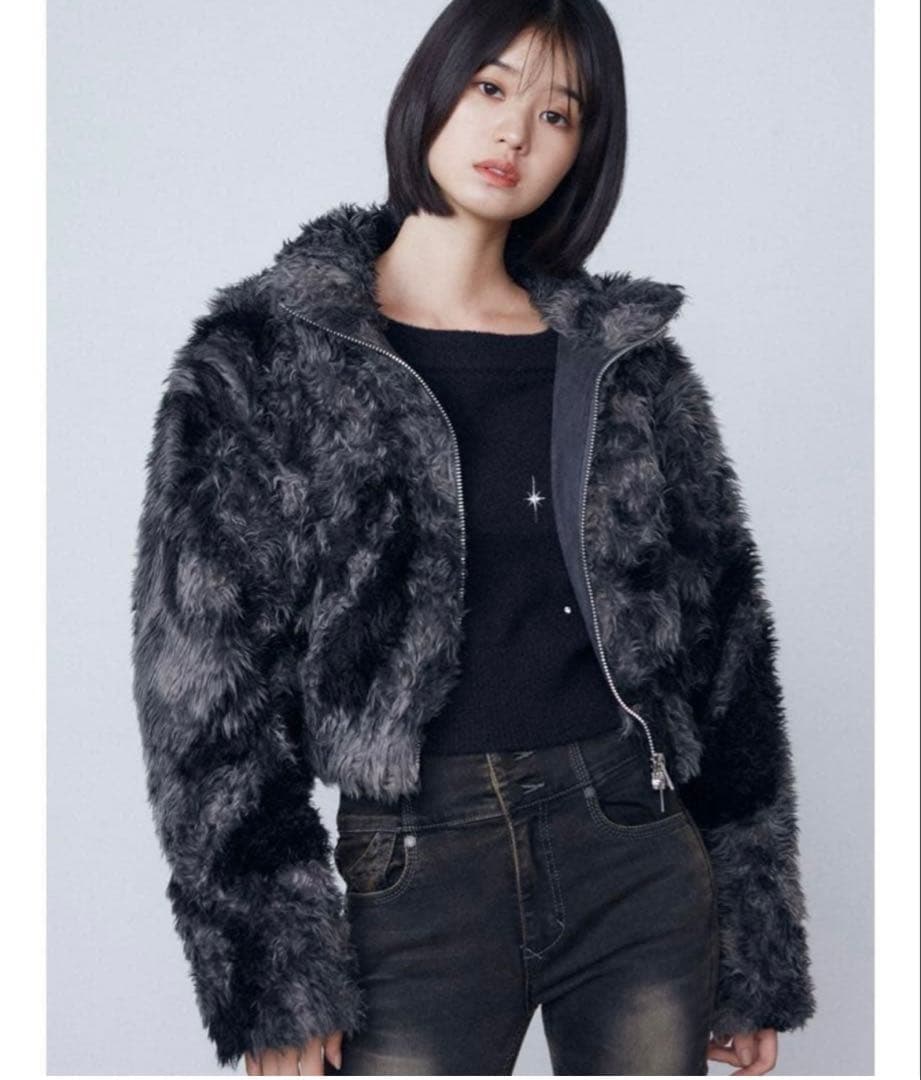 よ*様 EMODAのシングルミニボアブルゾン