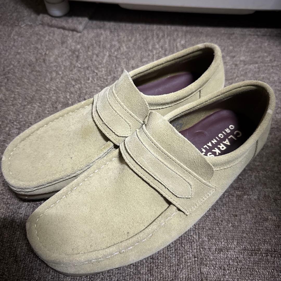 CLARKS ローファー 26.5cm ベージュ　wallabee size7