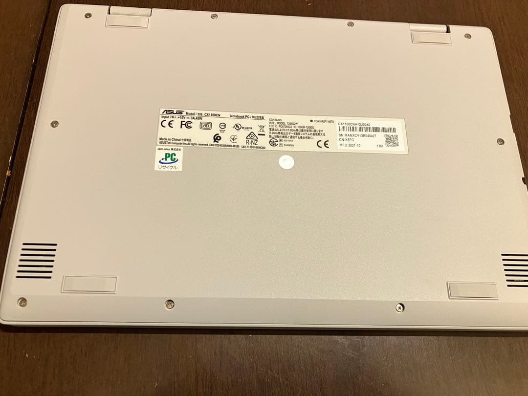 【美品】ASUS Chromebook CX1 ノートパソコン(11.6インチ