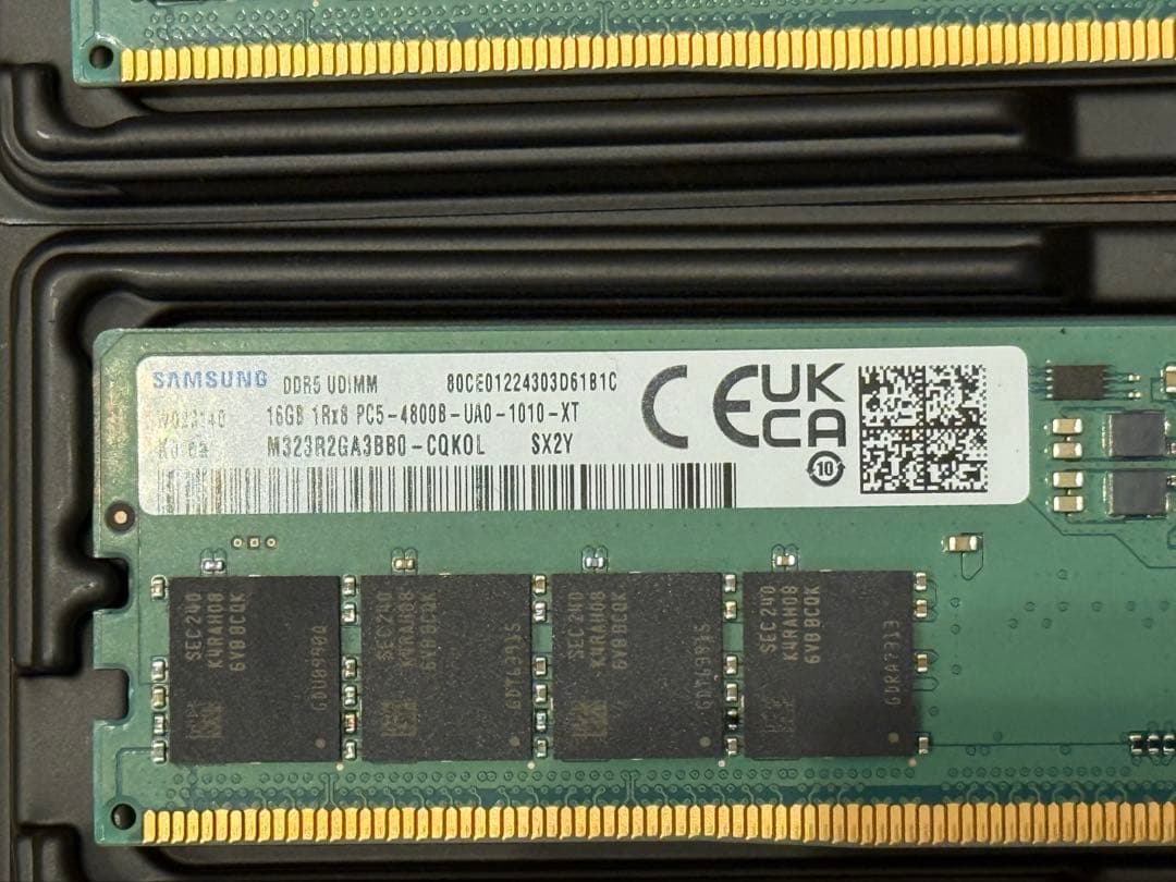 Samsung DDR5 4800 16GB メモリ ×2 32GB