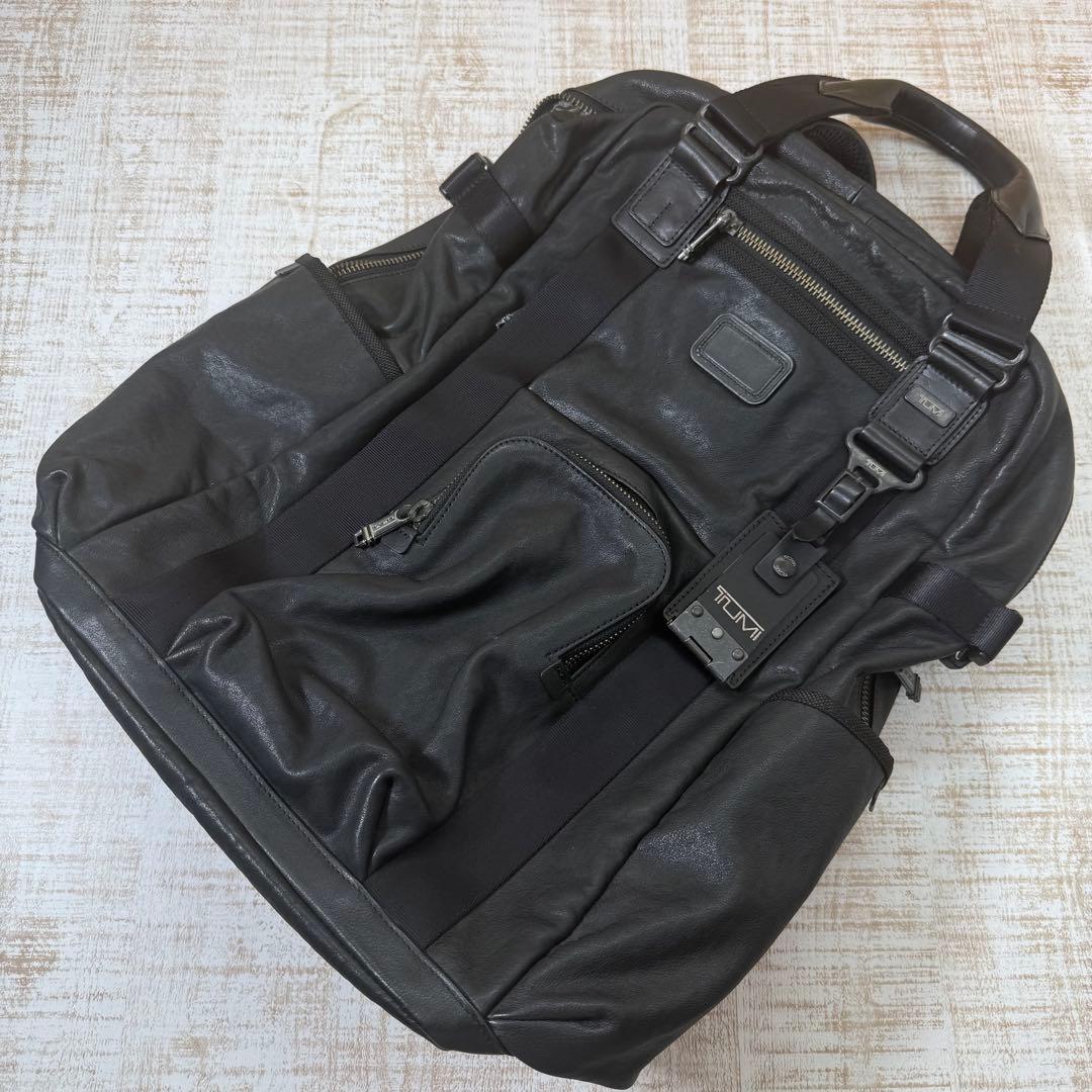 【希少】TUMI アルファブラボー レザーバックパック92380DH2 リュック