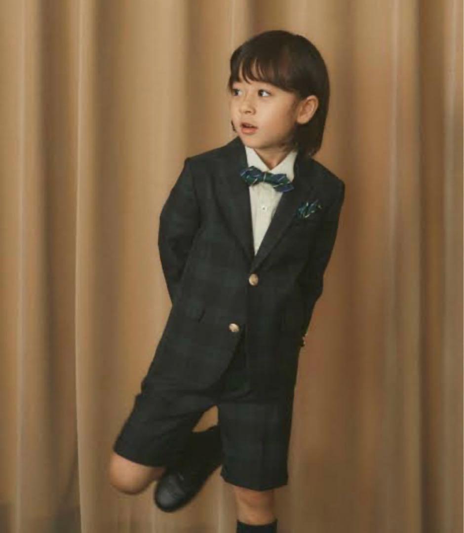 グリーンレーベルリラクシング　フォーマルセット　115cm チェック　スーツ