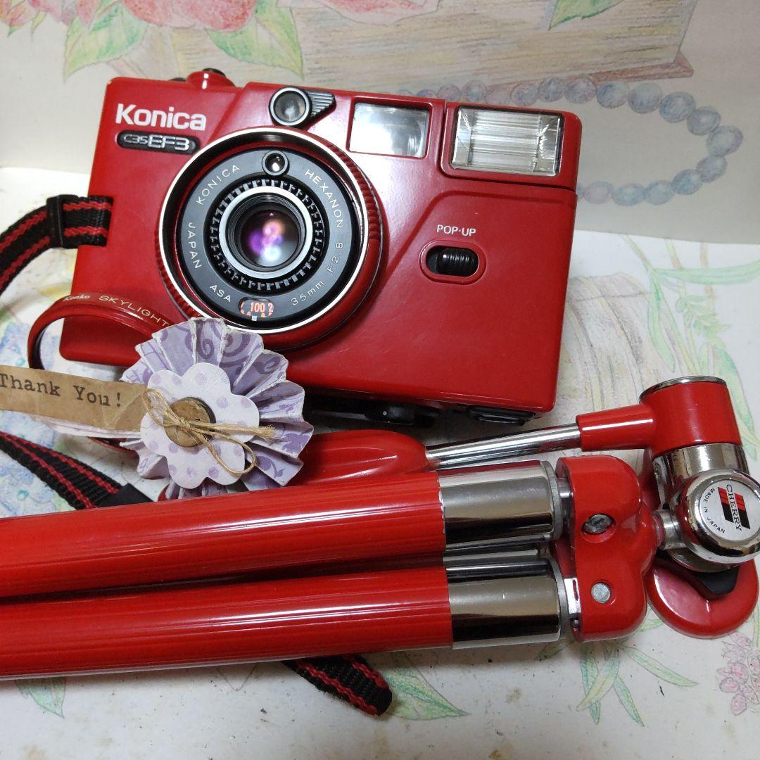 ☆☆極上級美品❕完動品☆☆ Konica C35 EF3 レッド