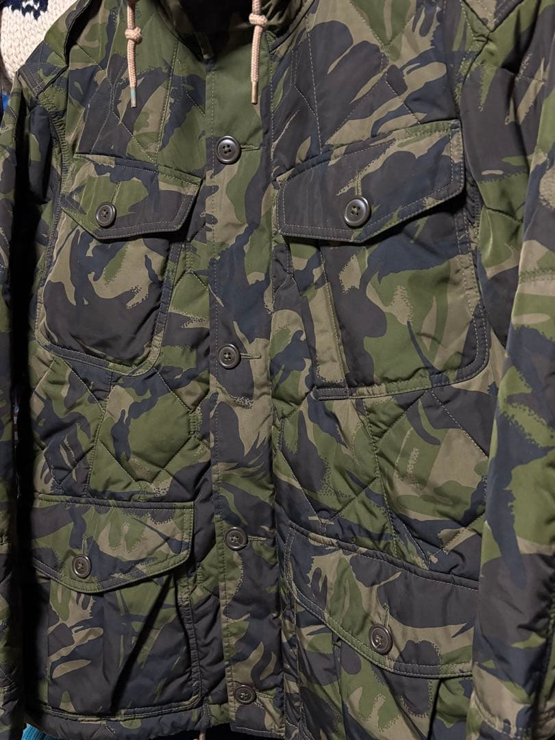 美品 ポロラルフローレン ミリタリー サンプリングジャケット 中綿 斜めポケット