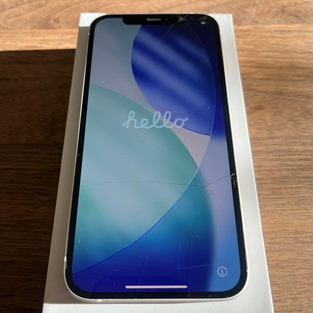 iPhone 12 64GB ホワイト【画面割れ】
