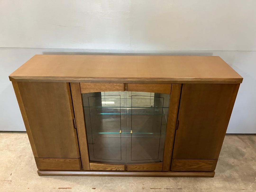 『メーカー不明』サイドボード キャビネット リビングボード ナラ材 RWsid3