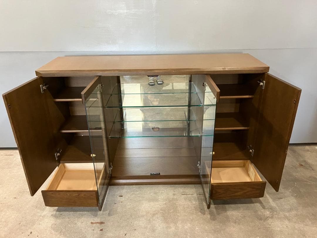 『メーカー不明』サイドボード キャビネット リビングボード ナラ材 RWsid3