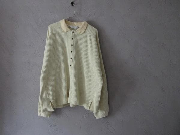 トップス ancellm HENLEY RIB LS T-SHIRT