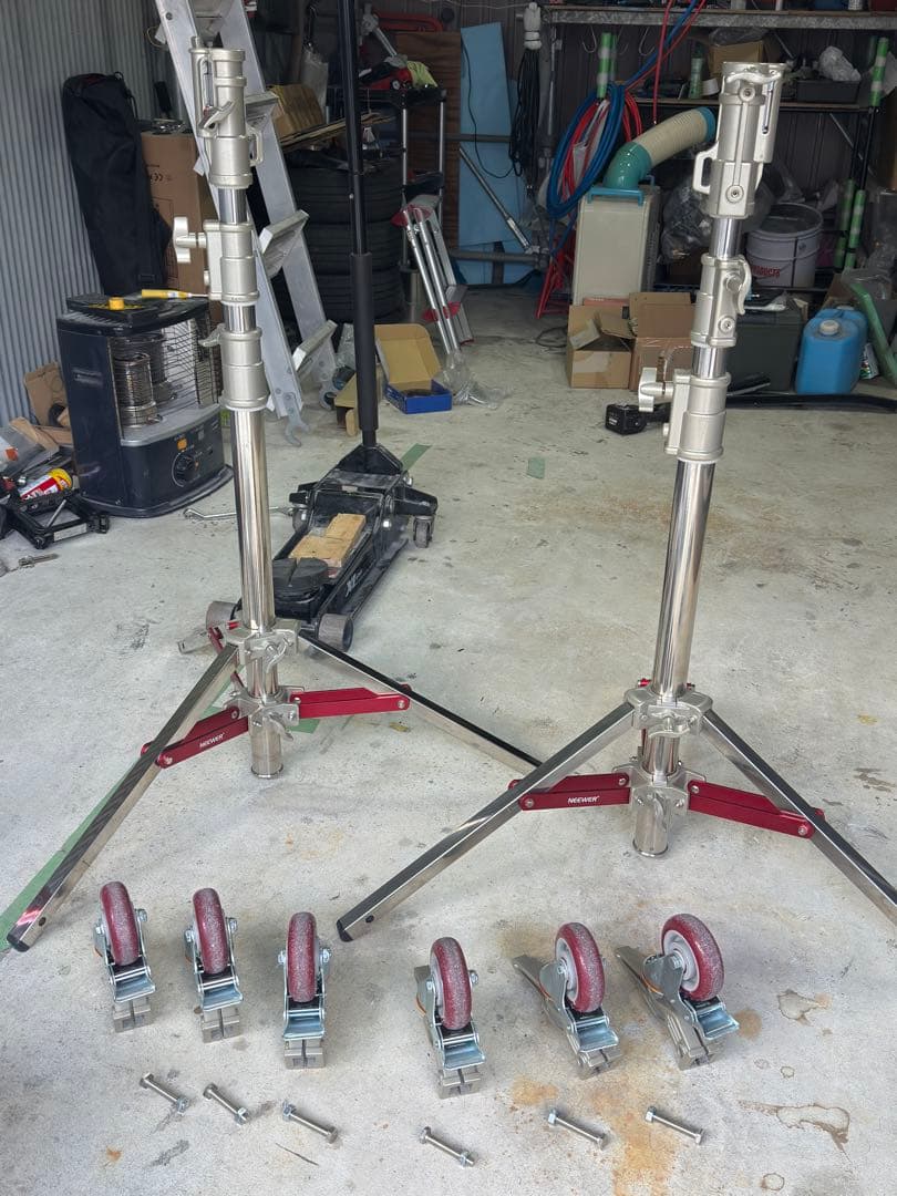 NEEWER ST240SS 240cmステンレススチール製ライトスタンド 2台