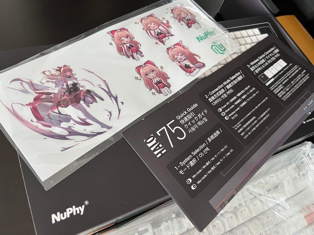 Nuphy Halo75 ワイヤレスメカニカルキーボード ホワイト 赤軸