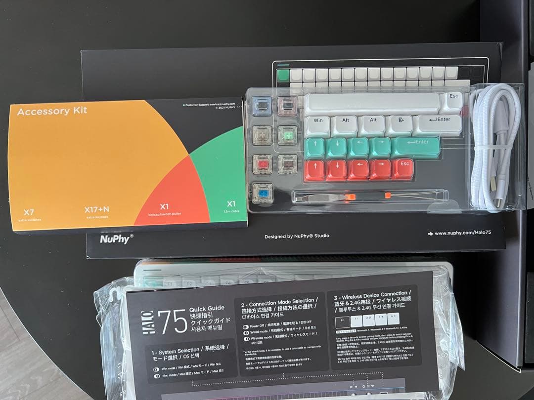 Nuphy Halo75 ワイヤレスメカニカルキーボード ホワイト 赤軸