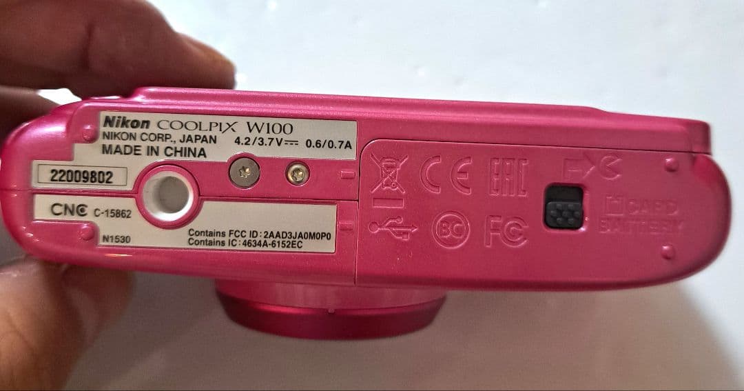 [美品][動作確認済]Nikon COOLPIX W100ピンク デジタルカメラ