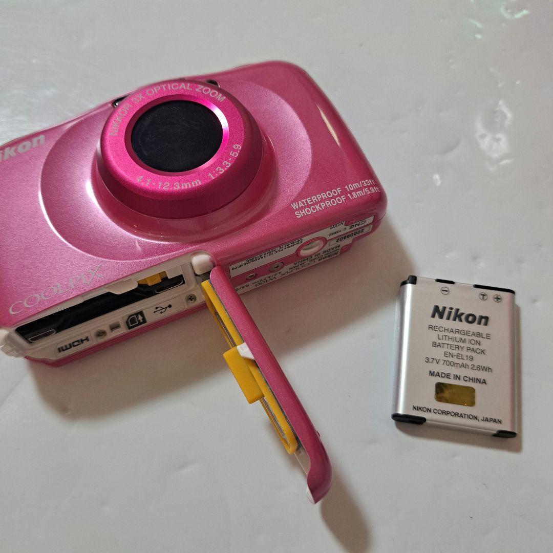 [美品][動作確認済]Nikon COOLPIX W100ピンク デジタルカメラ
