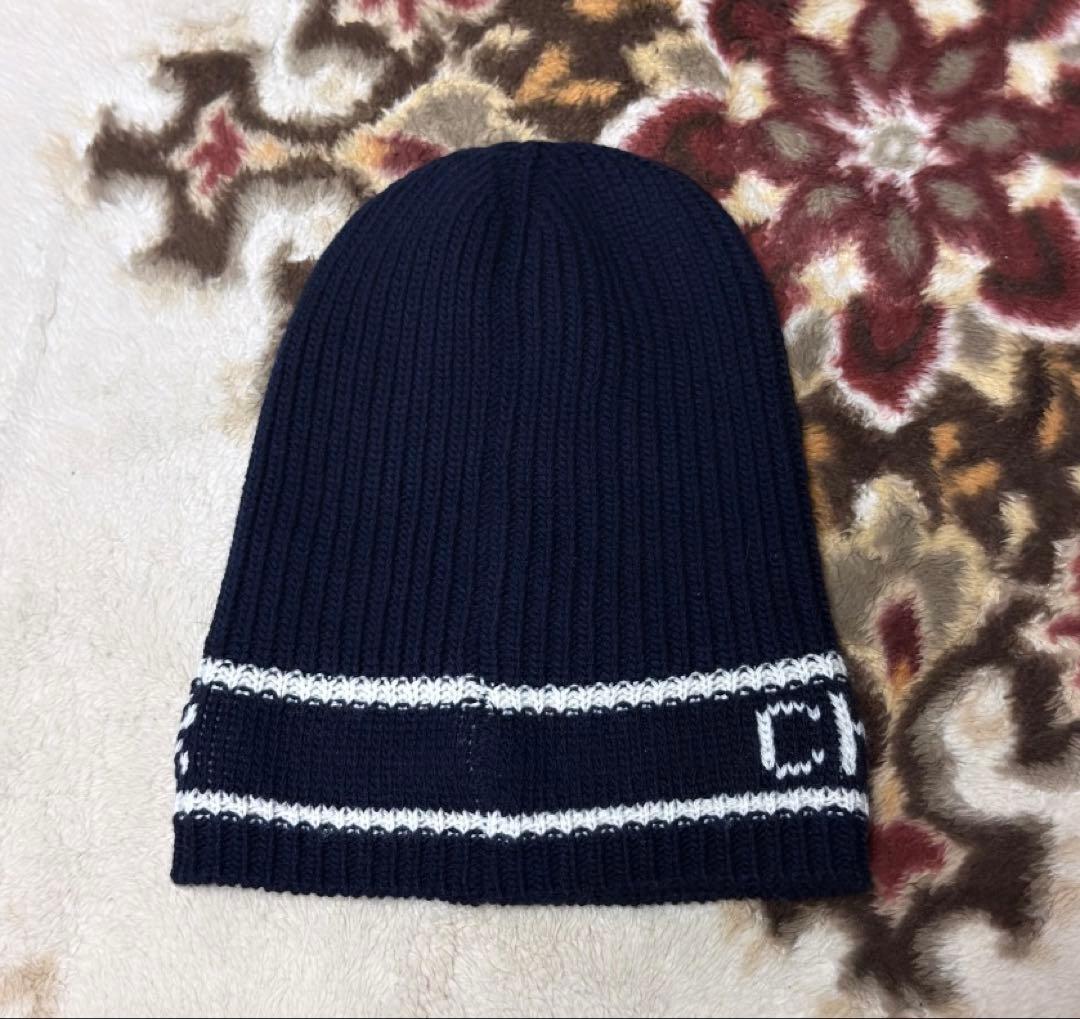 Dior ニット帽 ロゴ ウール カシミヤ 美品