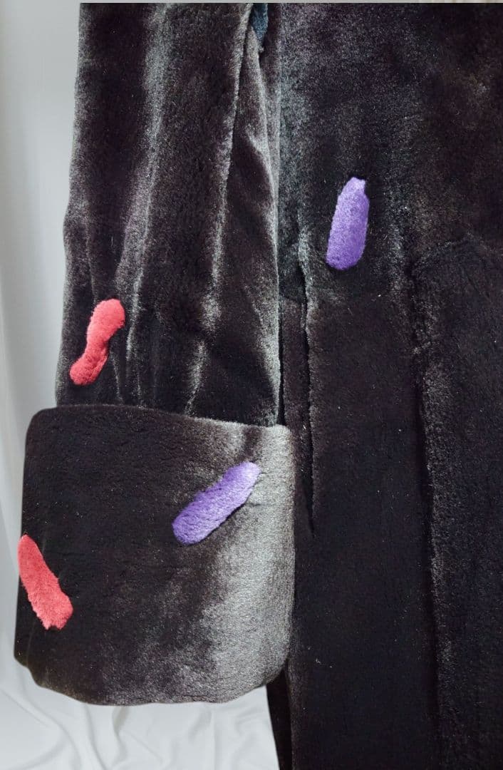 美品！高級 シェアードミンク セミロングコート モチーフ付き Fサイズ 送料無料