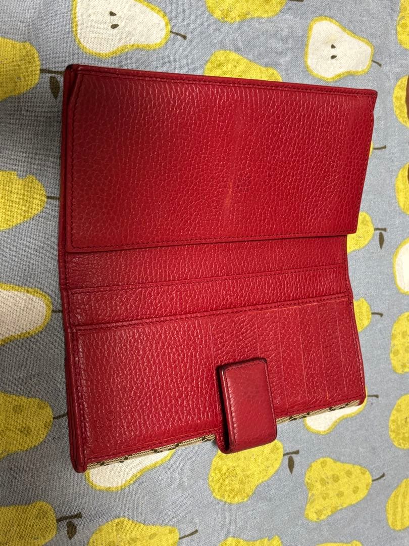 Gucci GGキャンバス 長財布 ベージュ/レッド