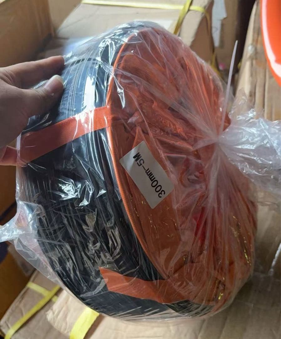 新品口径300業務用扇風機 オレンジ ダクトホース5m付き