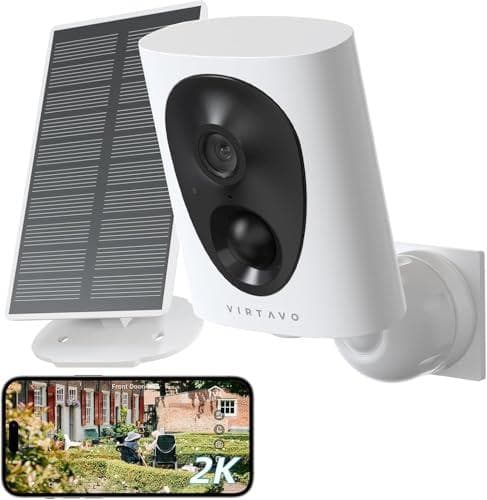 virtavo 防犯カメラ 屋外 ワイヤレス 充電式 カラフルナイトビジョン b