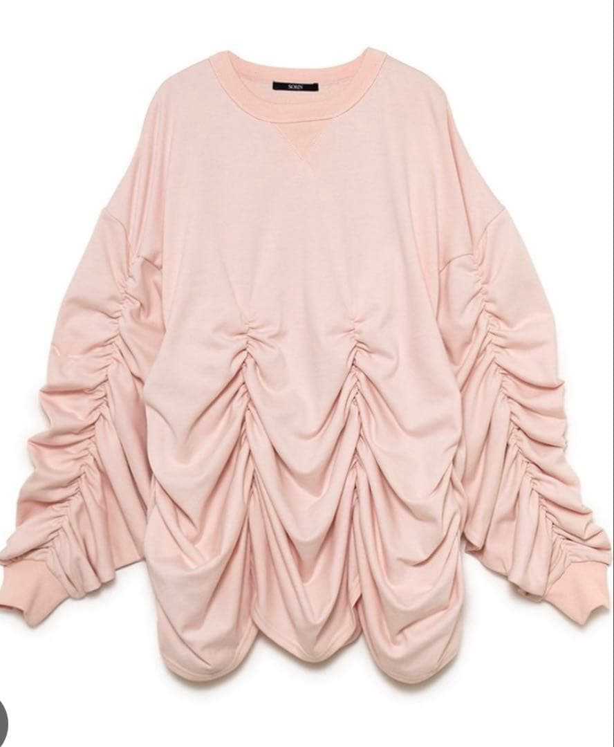 SORIN ソフトスウェット ボリュームギャザートップ　ピンク　38