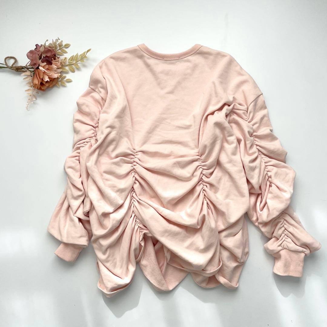 SORIN ソフトスウェット ボリュームギャザートップ　ピンク　38