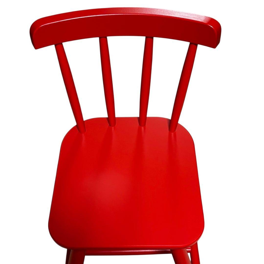 廃盤色 IKEA イケア AGAM アーガム キッズチェア ハイチェア　レッド赤