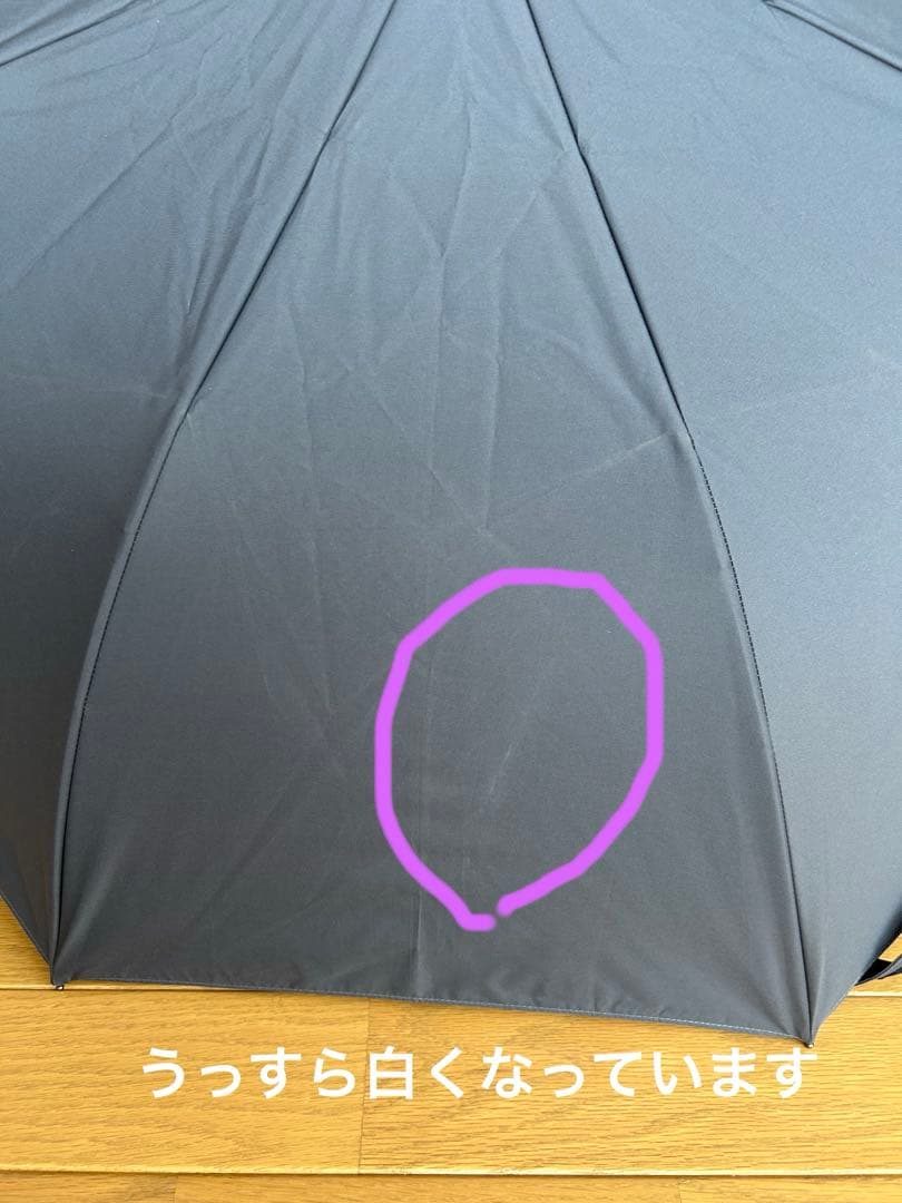 新品　our　グレー　完全遮光100％折りたたみ傘