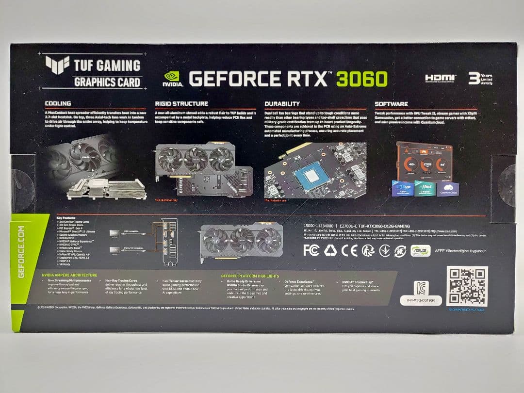 ASUS GEFORCE RTX3060-O12 GAMINGグラボ新品