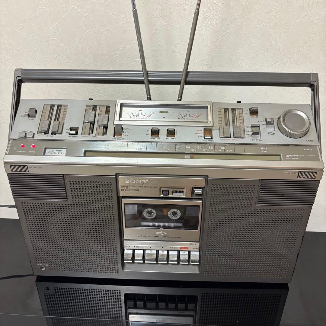 昭和レトロ　ラジカセ　SONY CFS-686 FM/AM ステレオラジカセ