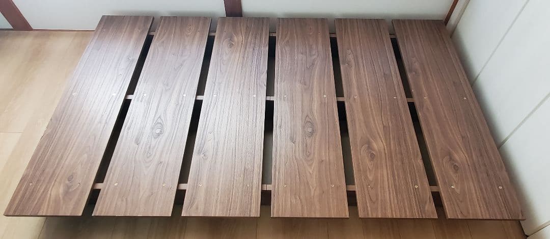 ロウヤ　ベッドフレーム　シングル　ウォールナット