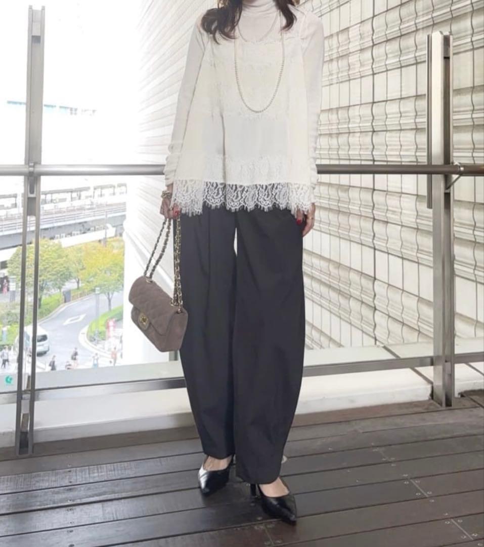 【新品未使用】CADUNE レースキャミブラウス　オフ白