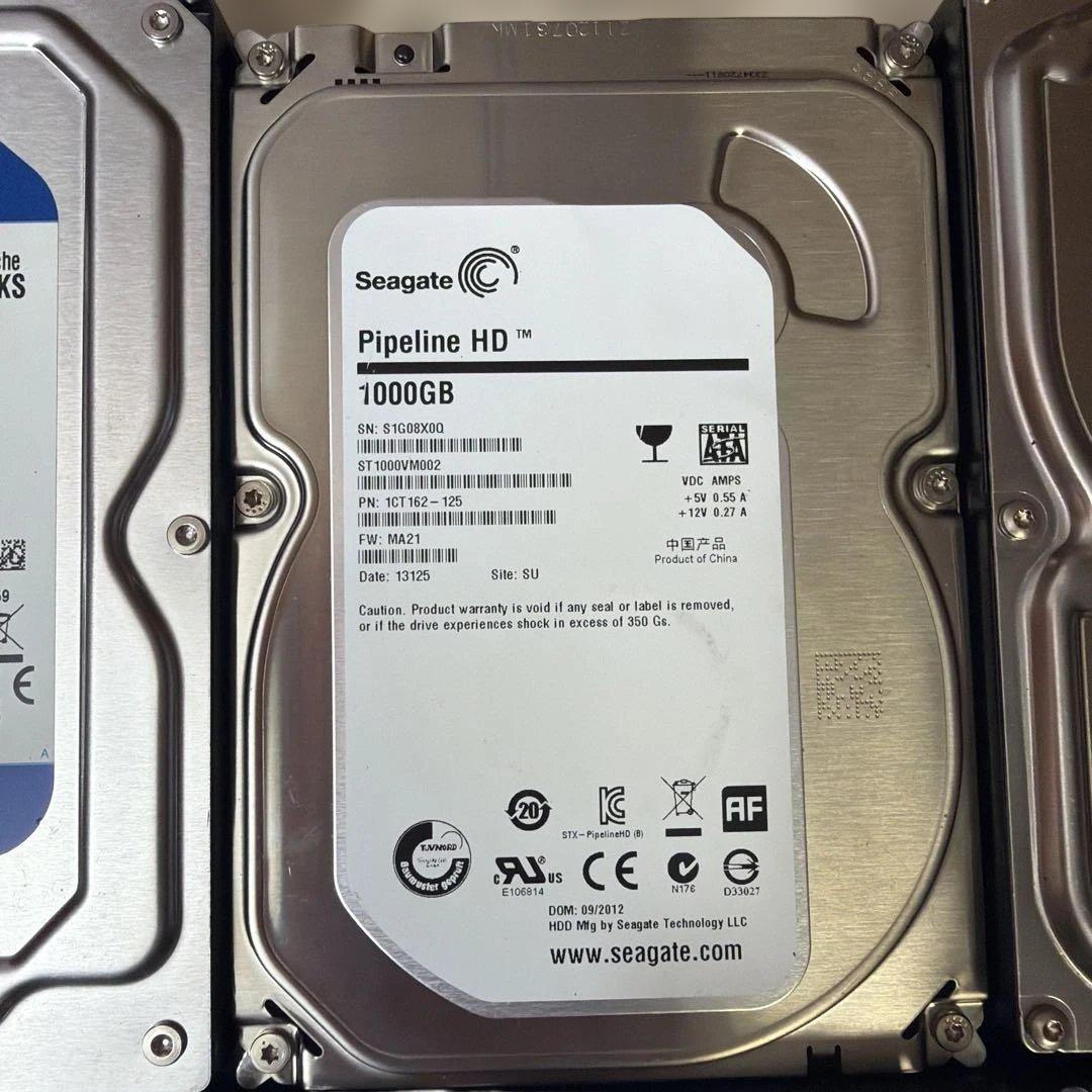 HDDセット 500GB、1TB、2TB、4TB 各種モデル