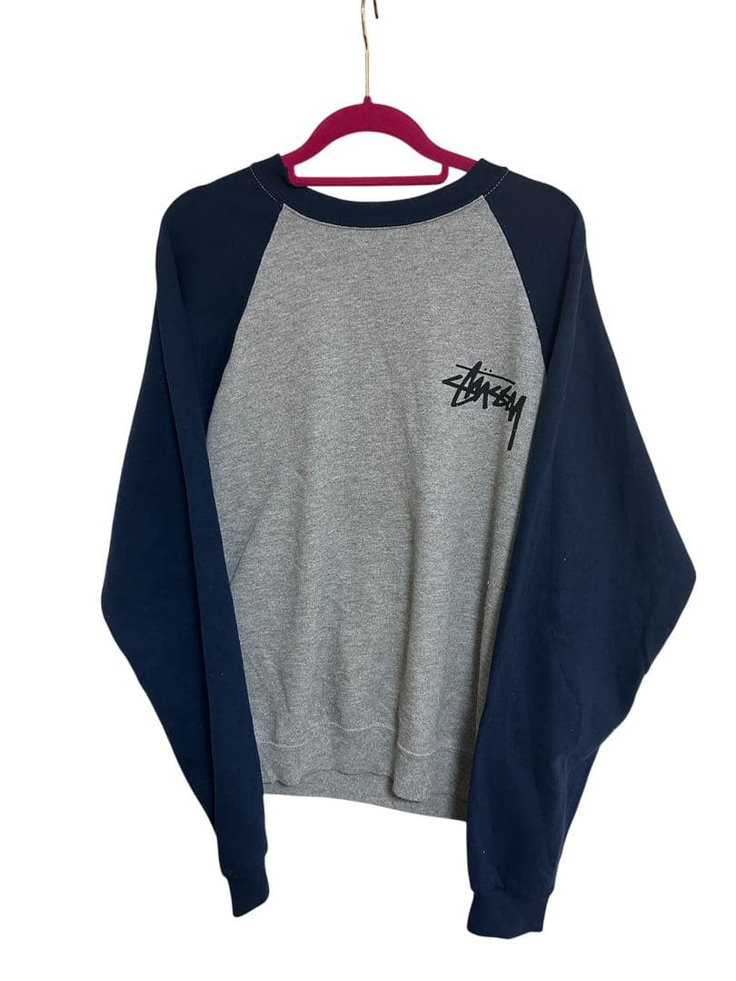 Old Stussy グレー ネイビー スウェット オールドステューシー