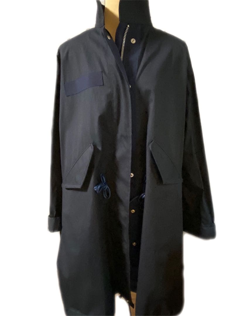 Sacai ネイビー　モッズ　コート