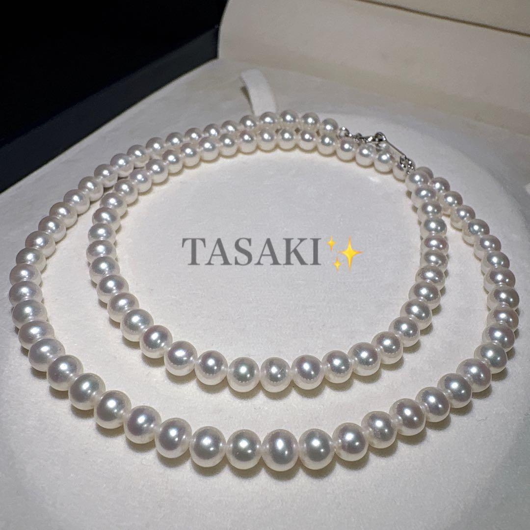 タサキ✨本真珠 ベビーパールネックレス 約41.5cm 約4.5-4.8mm