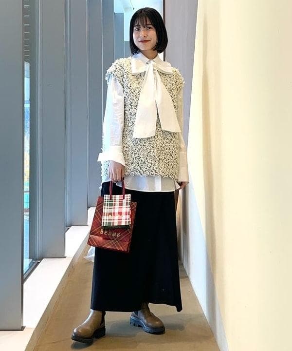 EFFE BEAMS 25A/W 49,500円カラミリボン ブラウス