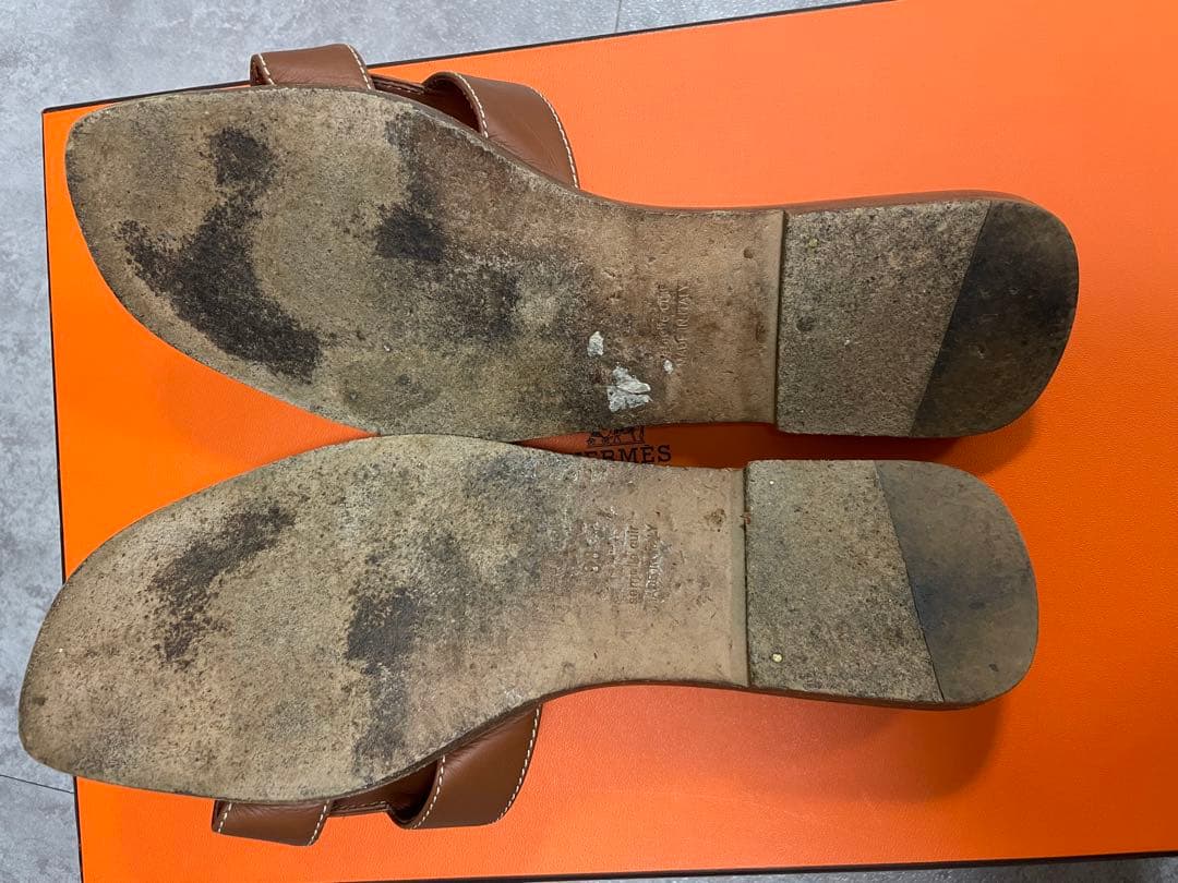 HERMES ブラウン サンダル 38